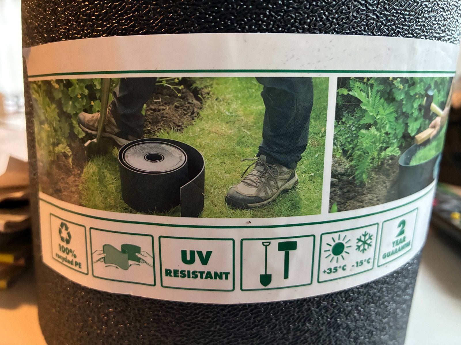 Natuurlijke Tuinrand 2,5m - Flexibele Borderrol, Kunststof, Ophalen of Verzenden, Border, Minder dan 25 cm