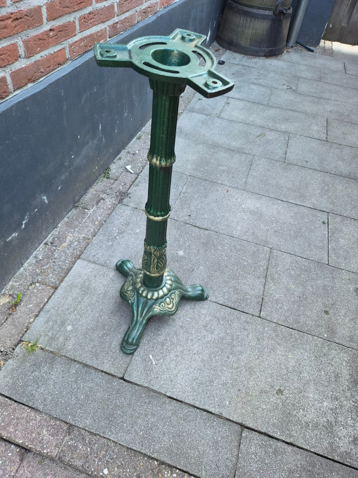 Antieke gietijzeren tafelpoot groen, Ophalen, Tafelpoot, Minder dan 50 cm, Gebruikt