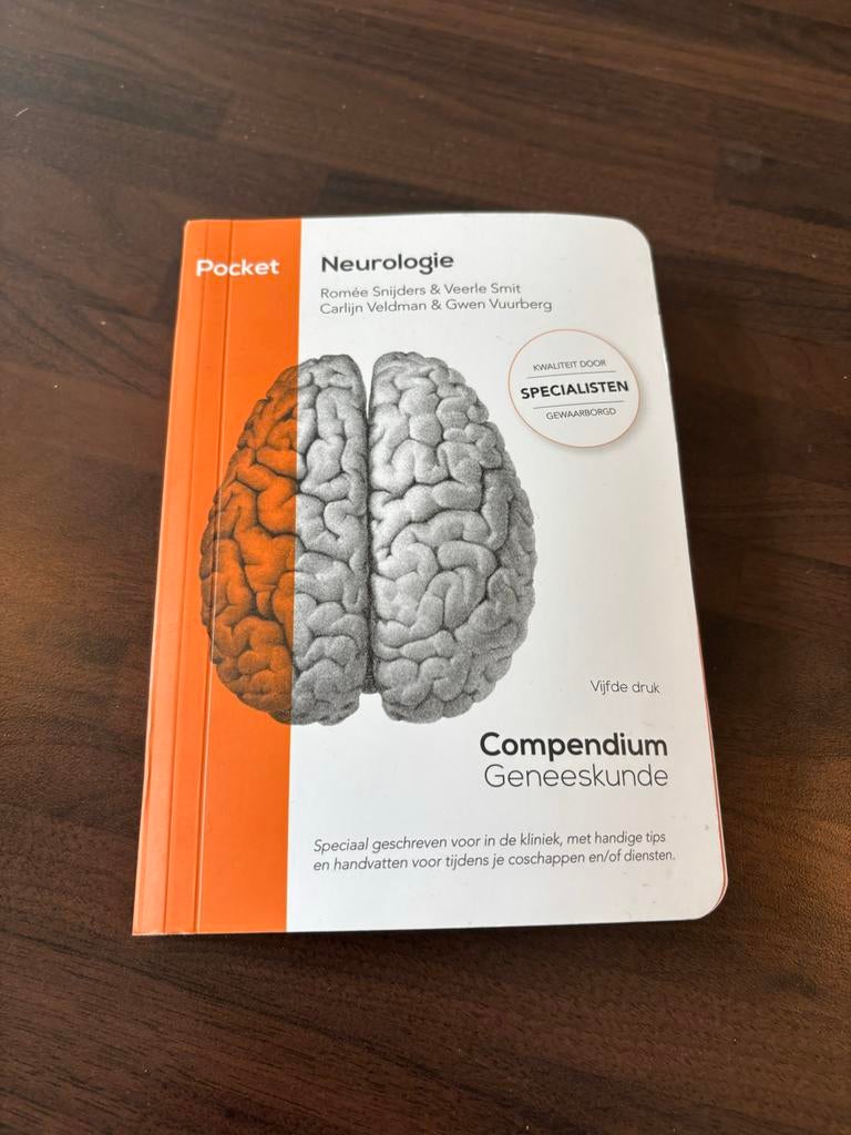 Pocket Neurologie - Compendium Geneeskunde (Vijfde druk), Ophalen of Verzenden, Beta, Zo goed als nieuw, HBO