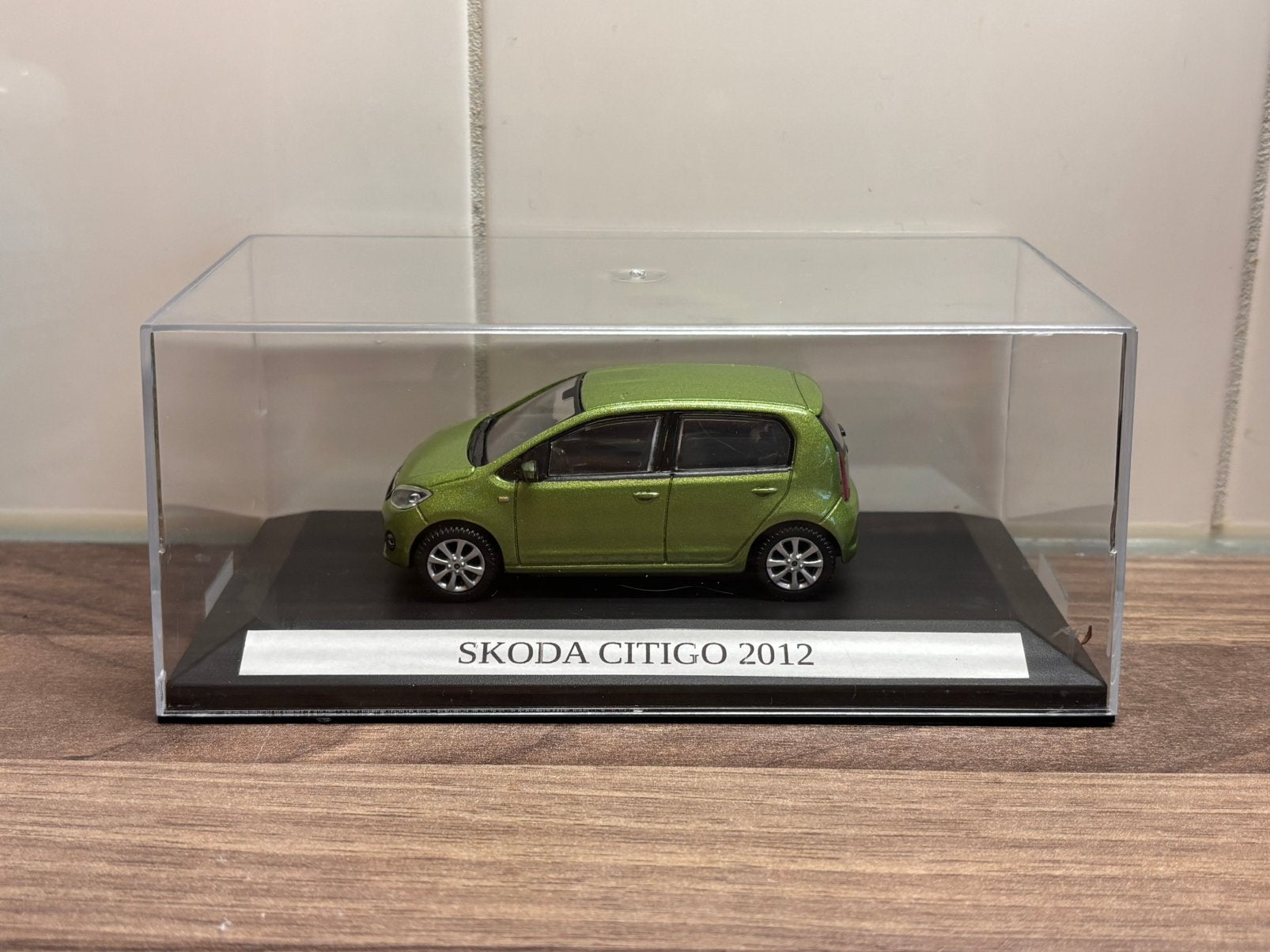 Skoda Citigo 2012 5 Deurs Groen Abrex 1:43, Hobby en Vrije tijd, Modelauto's | 1:43, Ophalen of Verzenden, Zo goed als nieuw, Auto