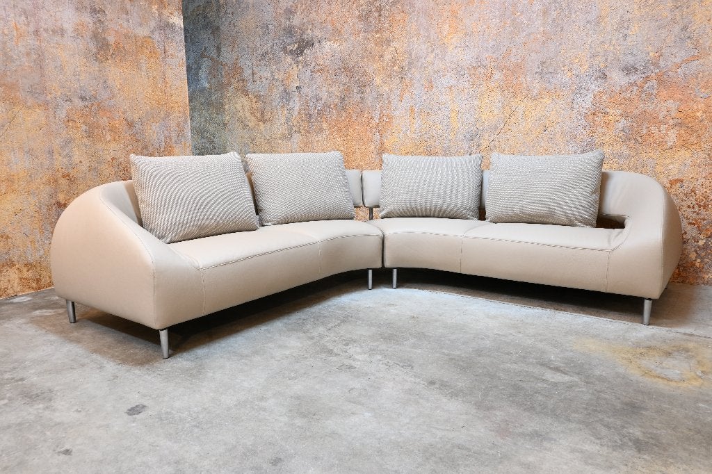 NIEUW beklede leren Leolux Vol de Reve design " hoekbank ", 250 tot 300 cm, Leolux, Leolux, Overige maten