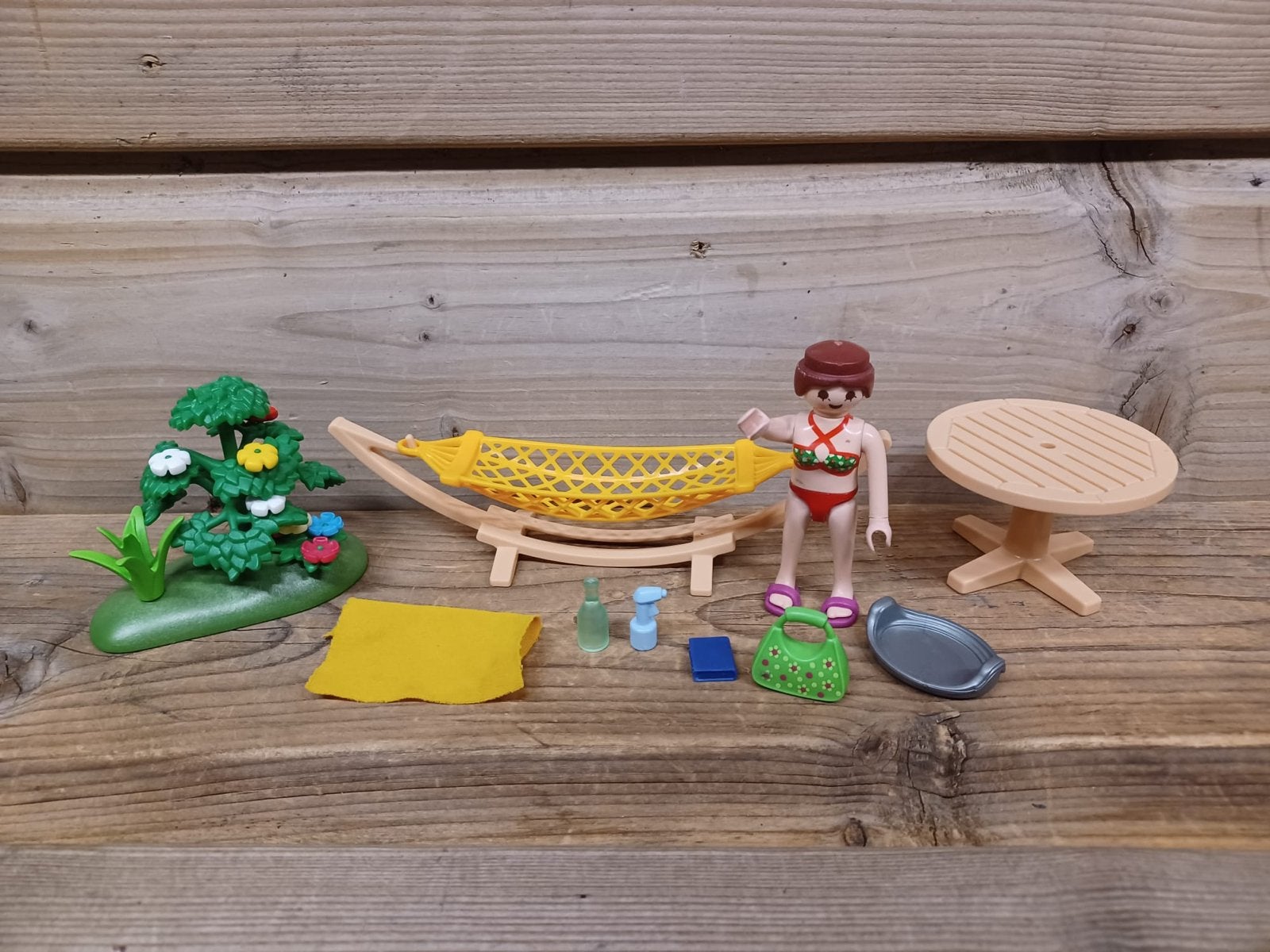Playmobil zomer set met hangmat en figuur, Kinderen en Baby's, Speelgoed | Playmobil, Ophalen of Verzenden, Zo goed als nieuw