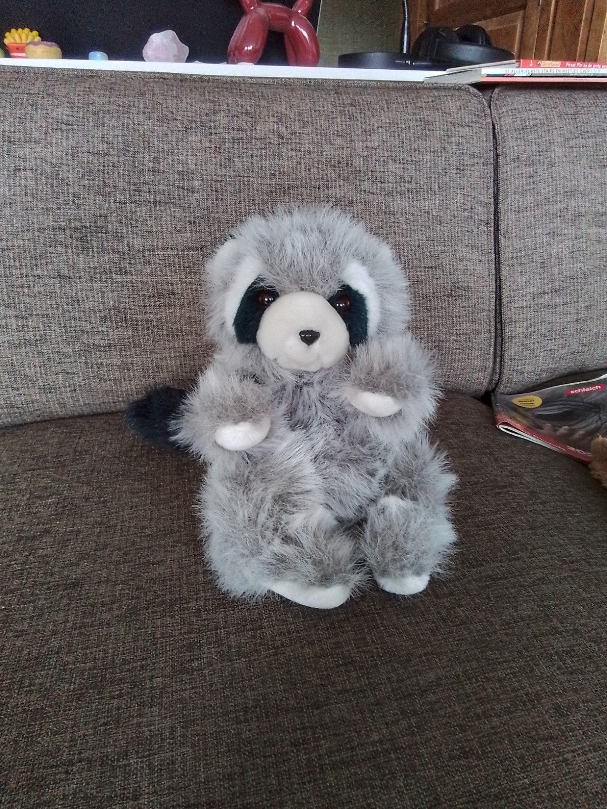 lieve wasbeer knuffel. Is volledig schoon., Ophalen of Verzenden, Zo goed als nieuw, Stoffen beer