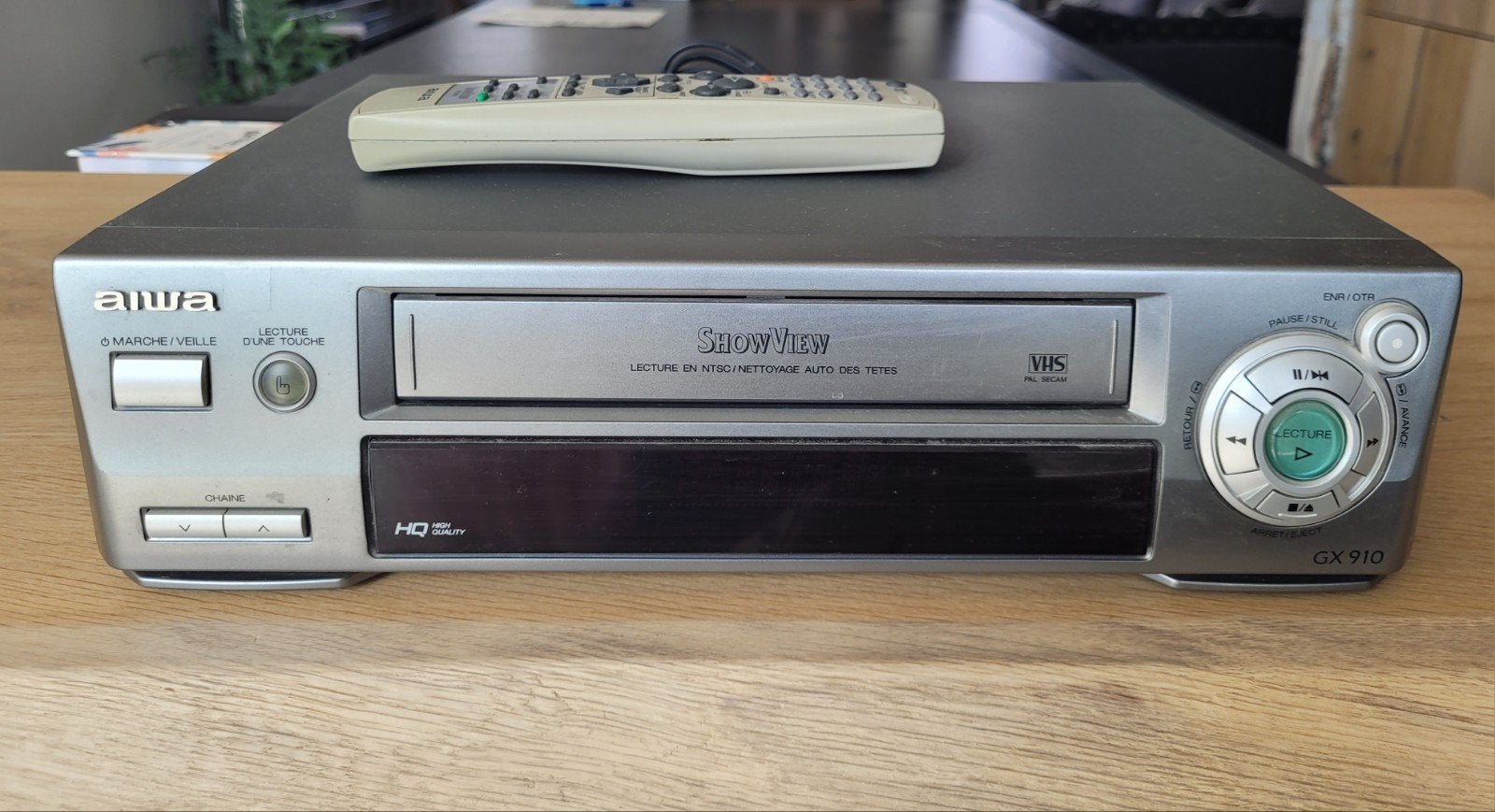 Aiwa GX 910 VHS-speler met afstandsbediening, Ophalen, Gebruikt, VHS-speler of -recorder