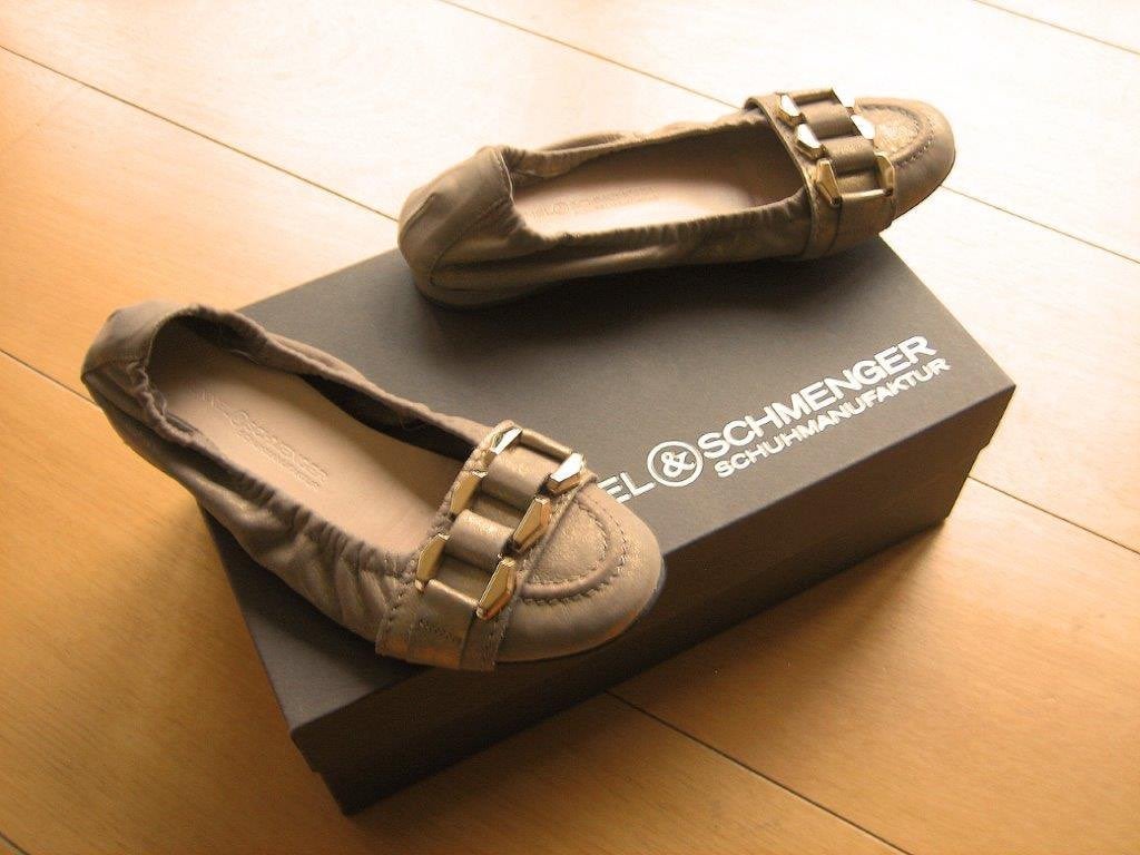 Beige-goud leren ballerina's KENNEL & SCHMENGER 37 snazzeys, Kleding | Dames, Beige, Nieuw, Kennel & Schmenger, Ballerina's