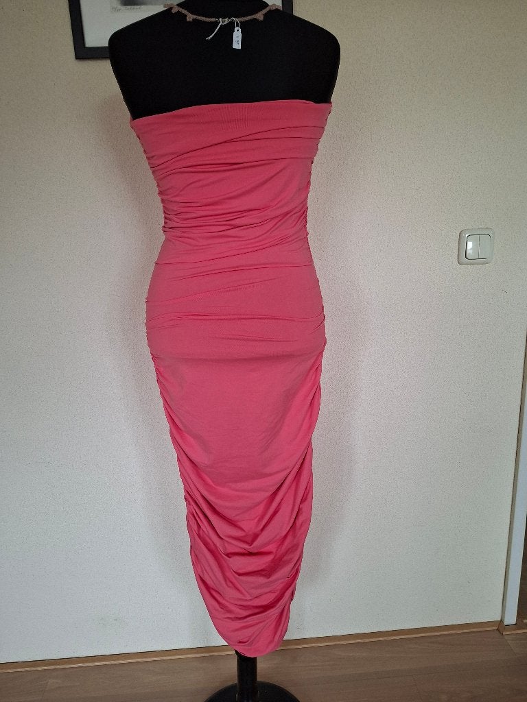 Lange jurk kleur roze maat Xs / 34 /6 merk ZARA Stretch, Kleding | Dames, Zara, Ophalen of Verzenden, Zo goed als nieuw, Roze