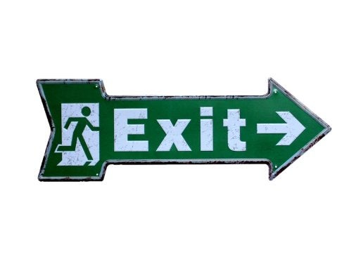 Exit Pijl Metalen Bord Plaat Vintage Uitgang Bar Restaurant, Verzenden, Nieuw, Wandbord of Wandpaneel