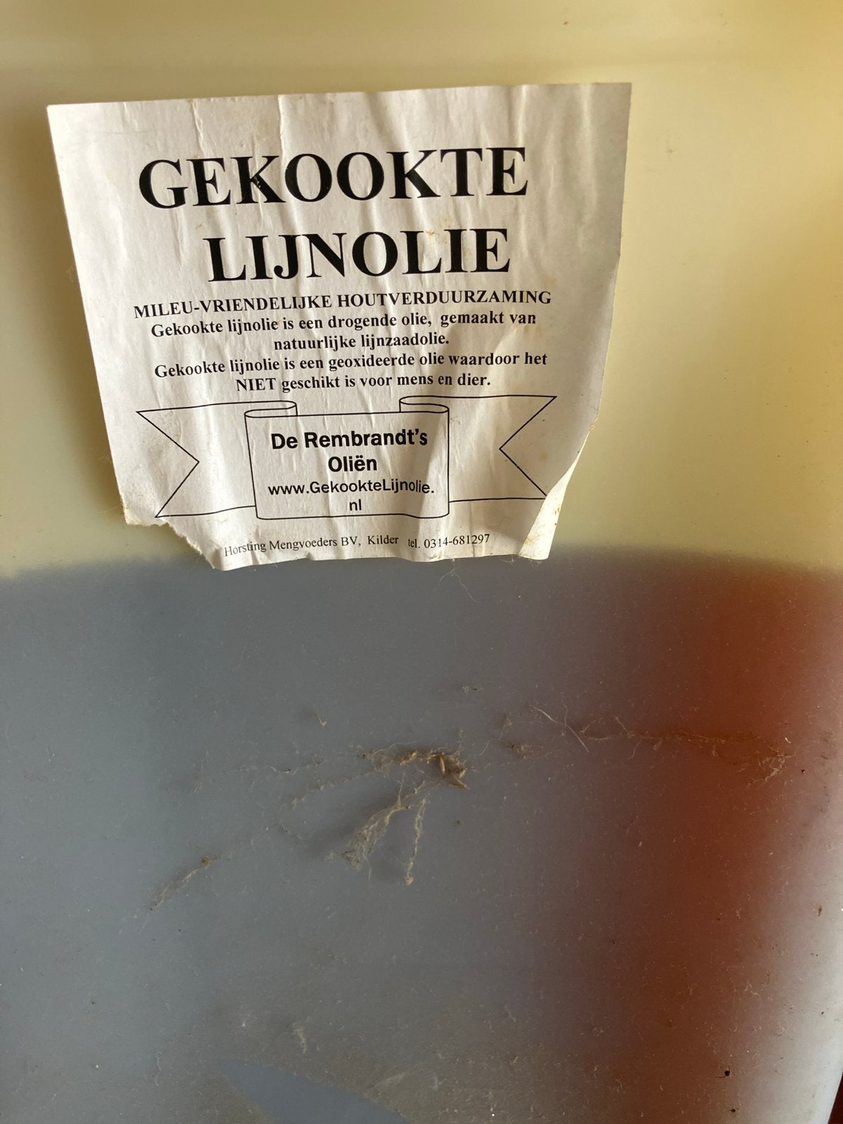Gekookte Lijnolie - Houtverduurzaming, Doe-het-zelf en Verbouw, Verf, Beits en Lak, Ophalen, Bruin, 5 tot 10 liter, Nieuw