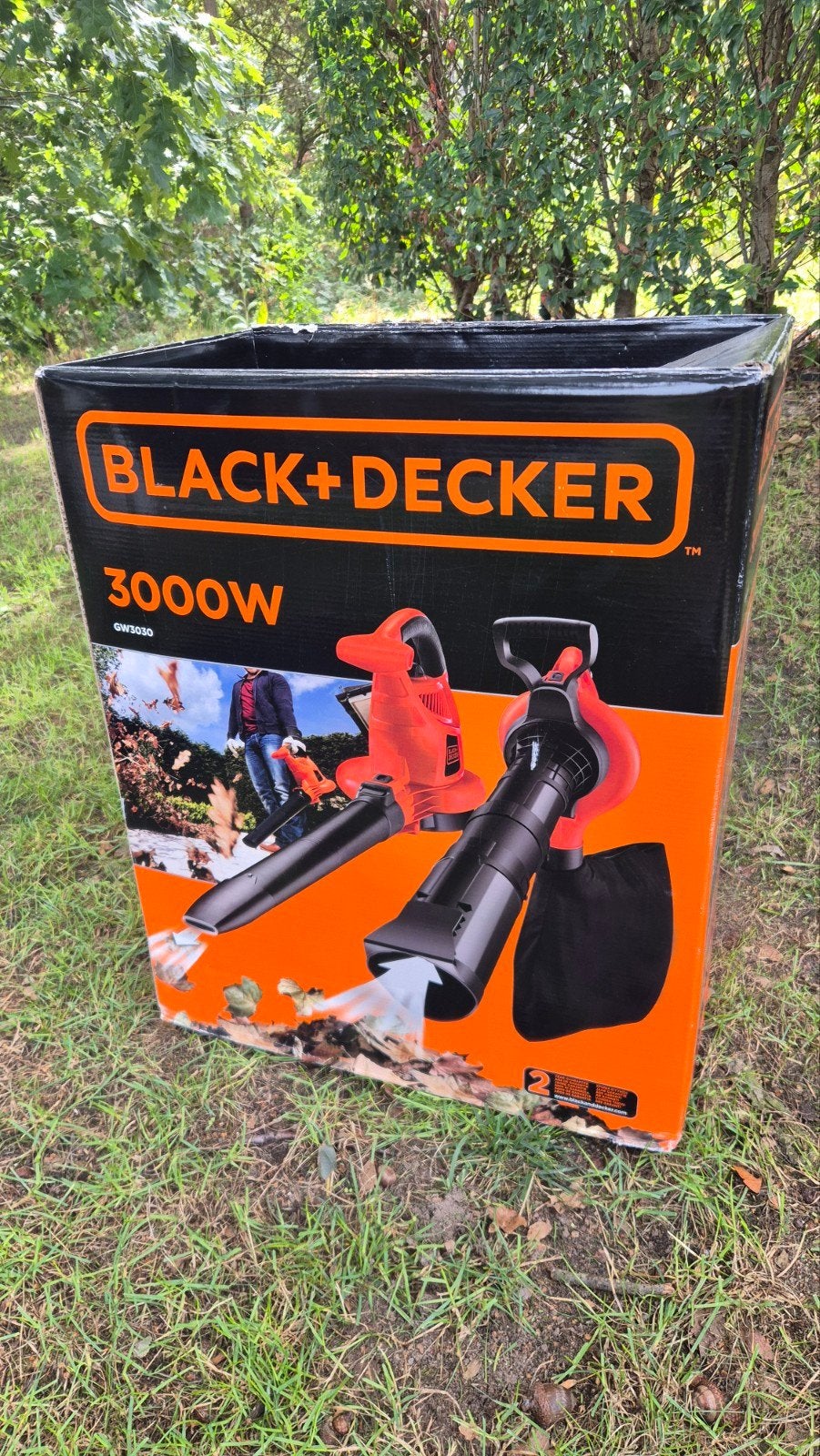 Black+Decker GW3030 Bladblazer/Bladzuiger 3000W, Met opvangzak, Ophalen of Verzenden, Zo goed als nieuw, Elektrisch