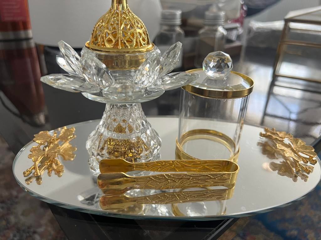 Kristallen Wierookhouder set( nieuw), Verzamelen, Swarovski, Ophalen, Nieuw, Huisaccessoire