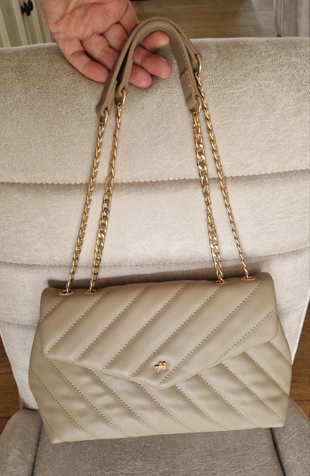 Schoudertas Anna Field, Sieraden, Tassen en Uiterlijk, Ophalen of Verzenden, Zo goed als nieuw, Beige, Schoudertasje