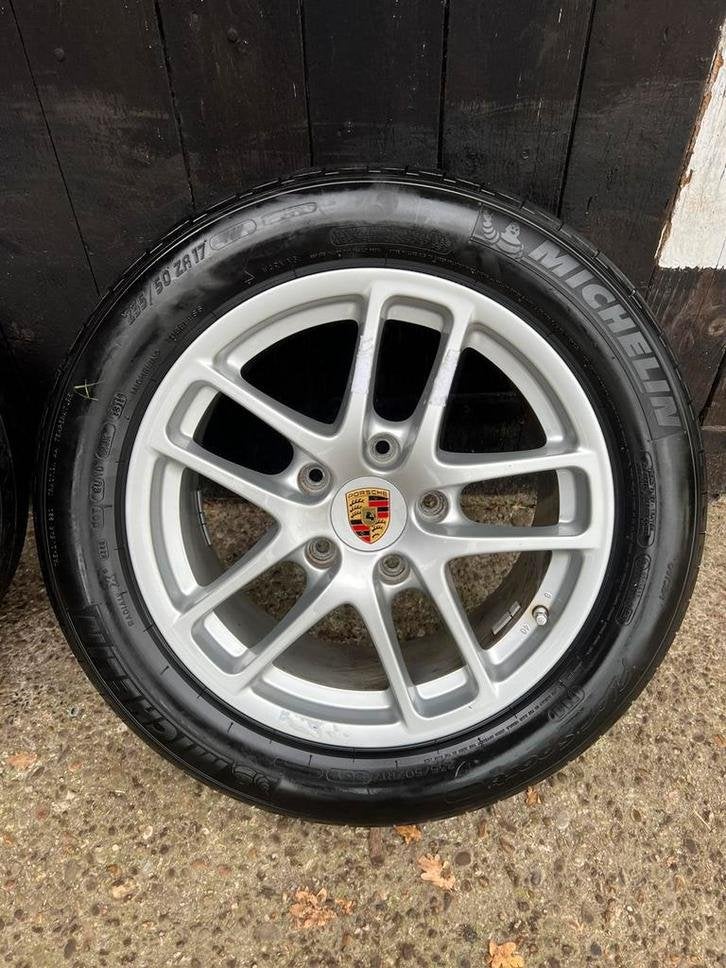 Originele Porsche boxster Cayman s velgen 5x130 breedset 17?, Auto-onderdelen, Banden en Velgen, Niet ingevuld, Gebruikt, Banden en Velgen