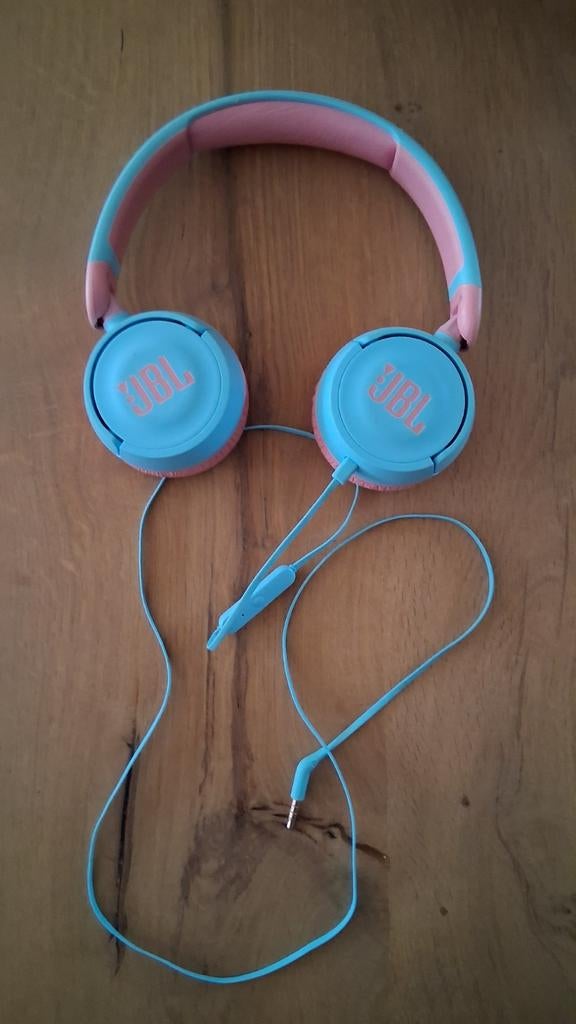 JBL Kinderkoptelefoon - Blauw/Roze, Audio, Tv en Foto, Koptelefoons, Ophalen, Gebruikt, Op oor (supra aural)