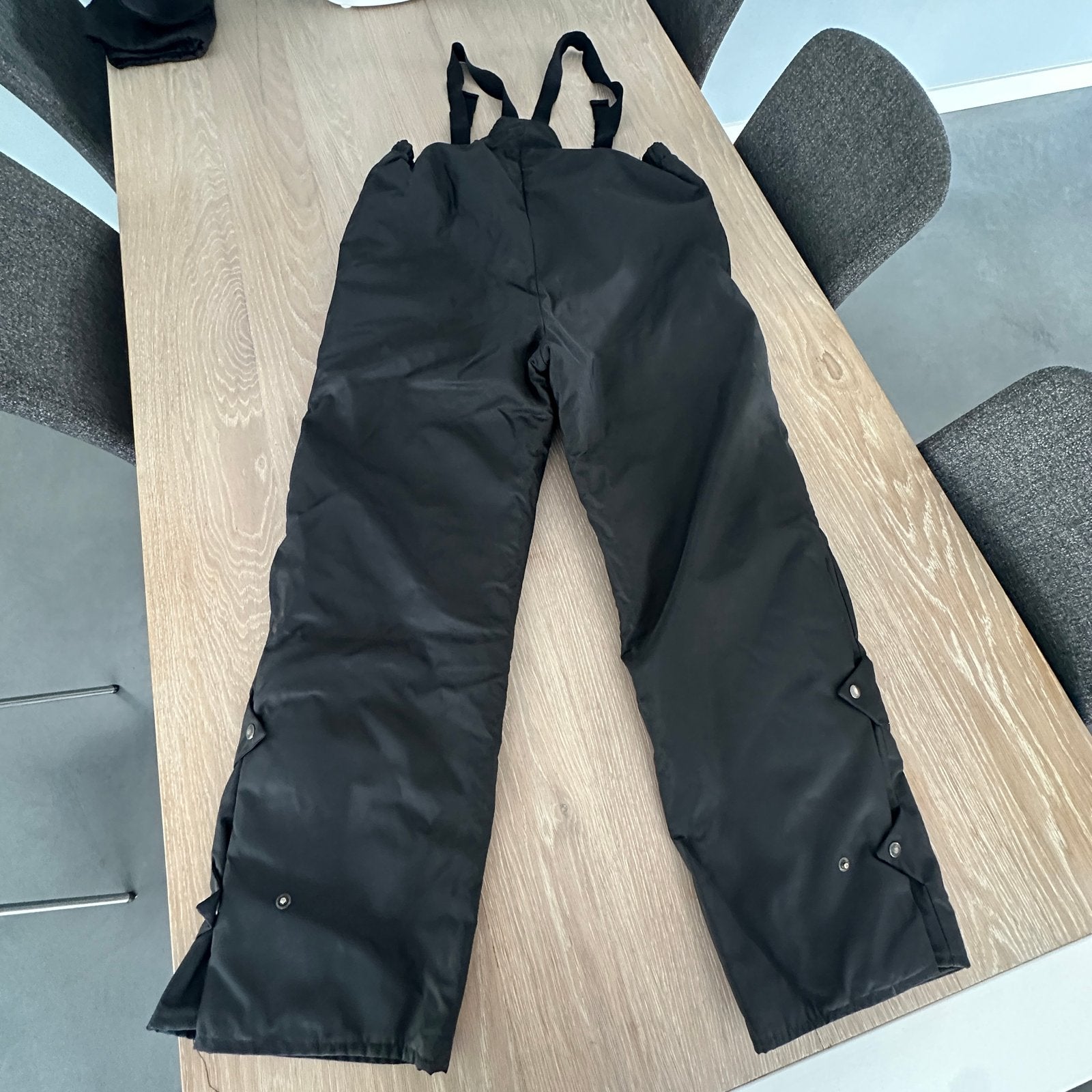 Zwarte gewatteerde motor regenbroek - Maat L, Motoren, Ophalen of Verzenden, Tweedehands, Heren, Broek | textiel