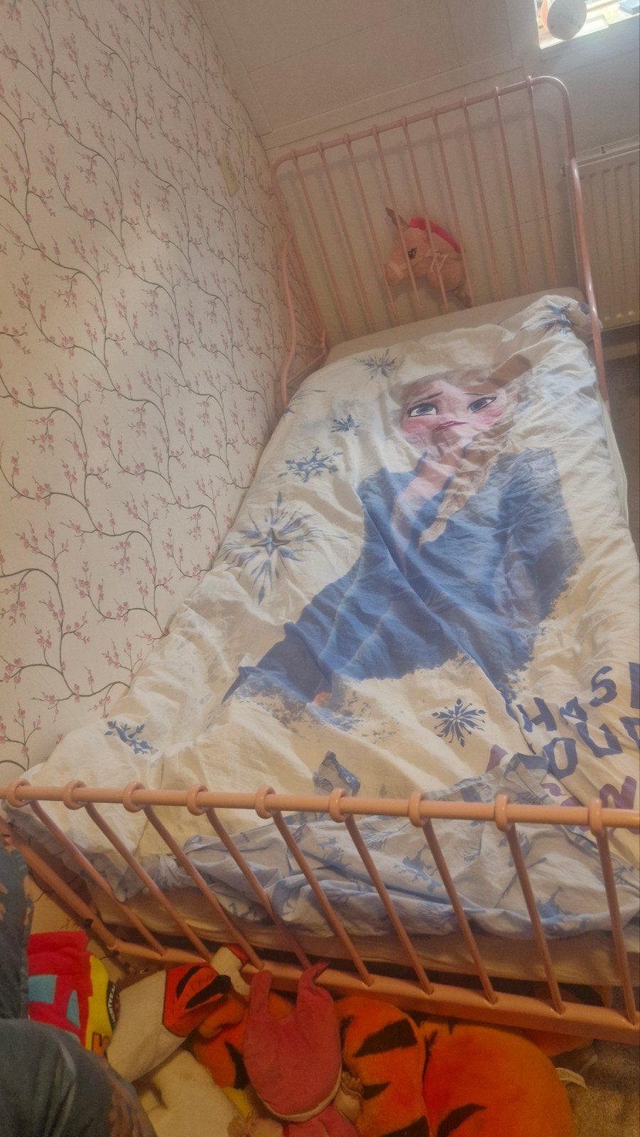 IKEA Meegroeibed (roze), Ophalen, 190 cm of minder, 80 cm, Kinderbed