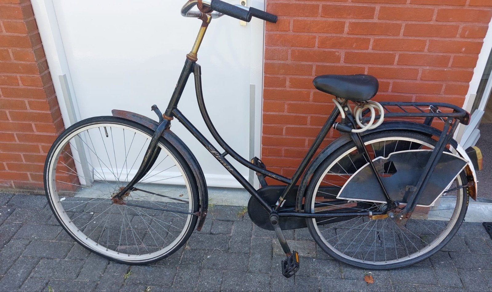 Omafiets - Opknapper met AXA slot, 56 cm of meer, Ophalen, Gebruikt, Terugtraprem