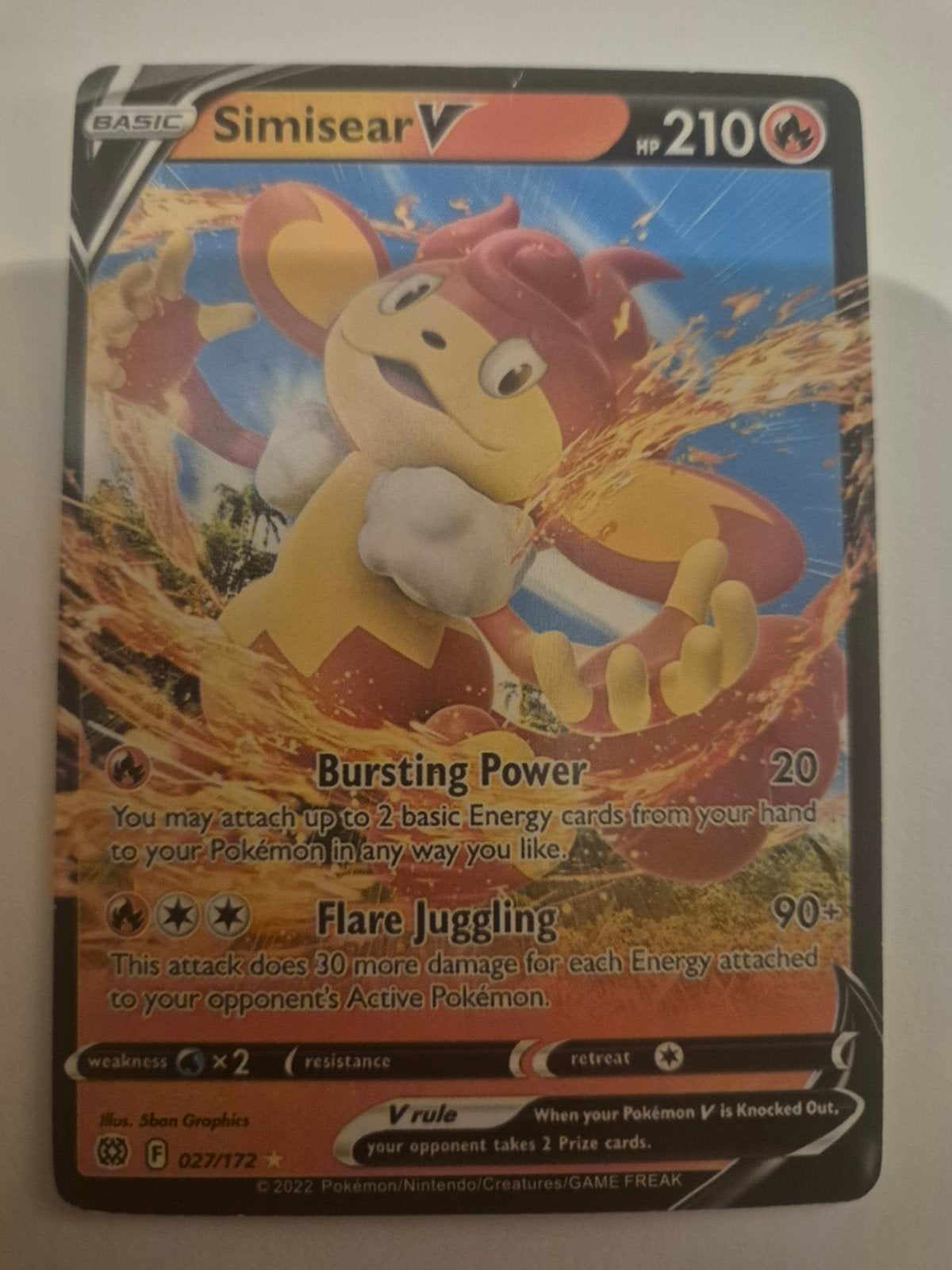 Simisear V pokemon S&S crown zenith 022/159, Ophalen of Verzenden