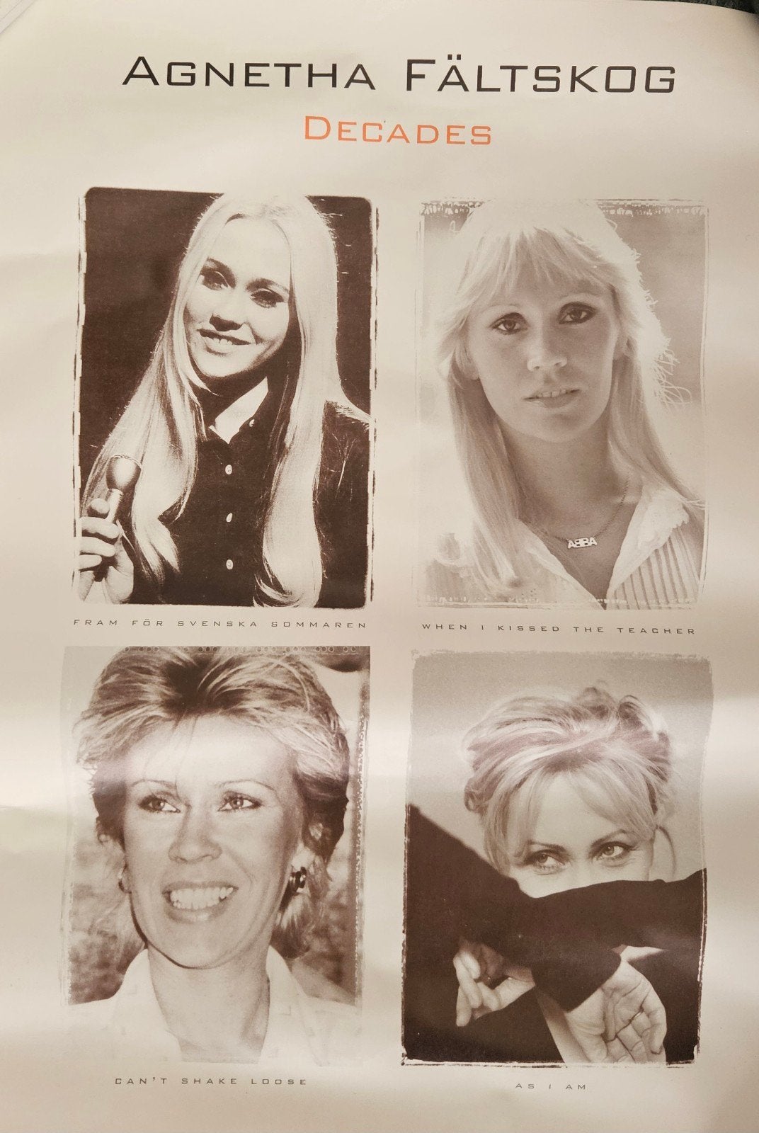 Poster Agnetha  Abba, Verzamelen, Ophalen of Verzenden