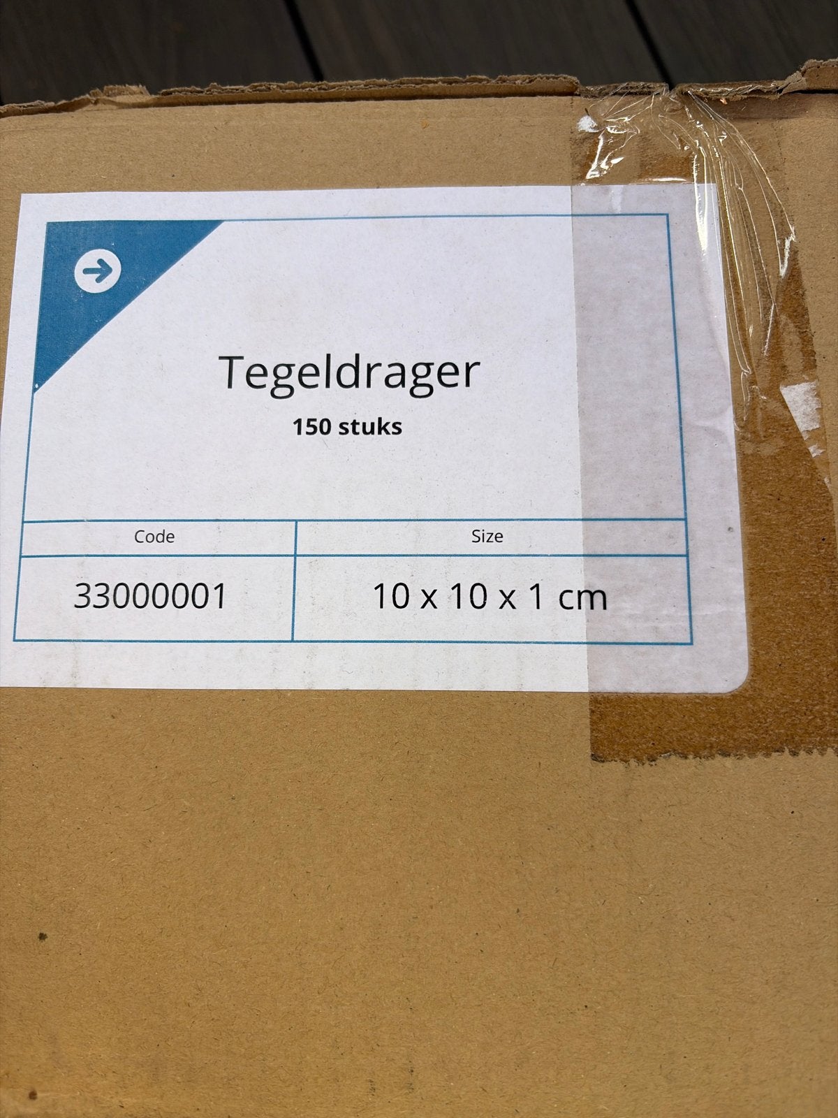 150x Tegeldragers 10x10x1 cm - Nieuw, Ophalen, Nieuw, Rubber, Overige typen