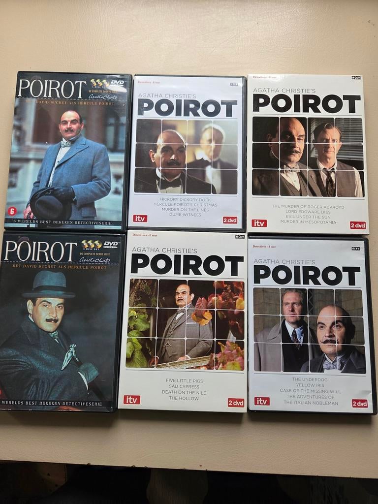 Hercule Poirot DVD's  Diverse afleveringen met NL ondertite, Vanaf 12 jaar, Ophalen of Verzenden, Gebruikt, Detective en Krimi