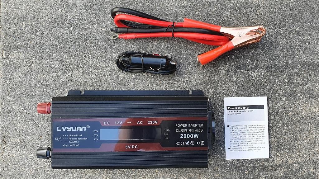 12V NAAR 230V OMVORMER 2000W NIEUW!, Caravans en Kamperen, Camper-accessoires, Ophalen of Verzenden, Nieuw
