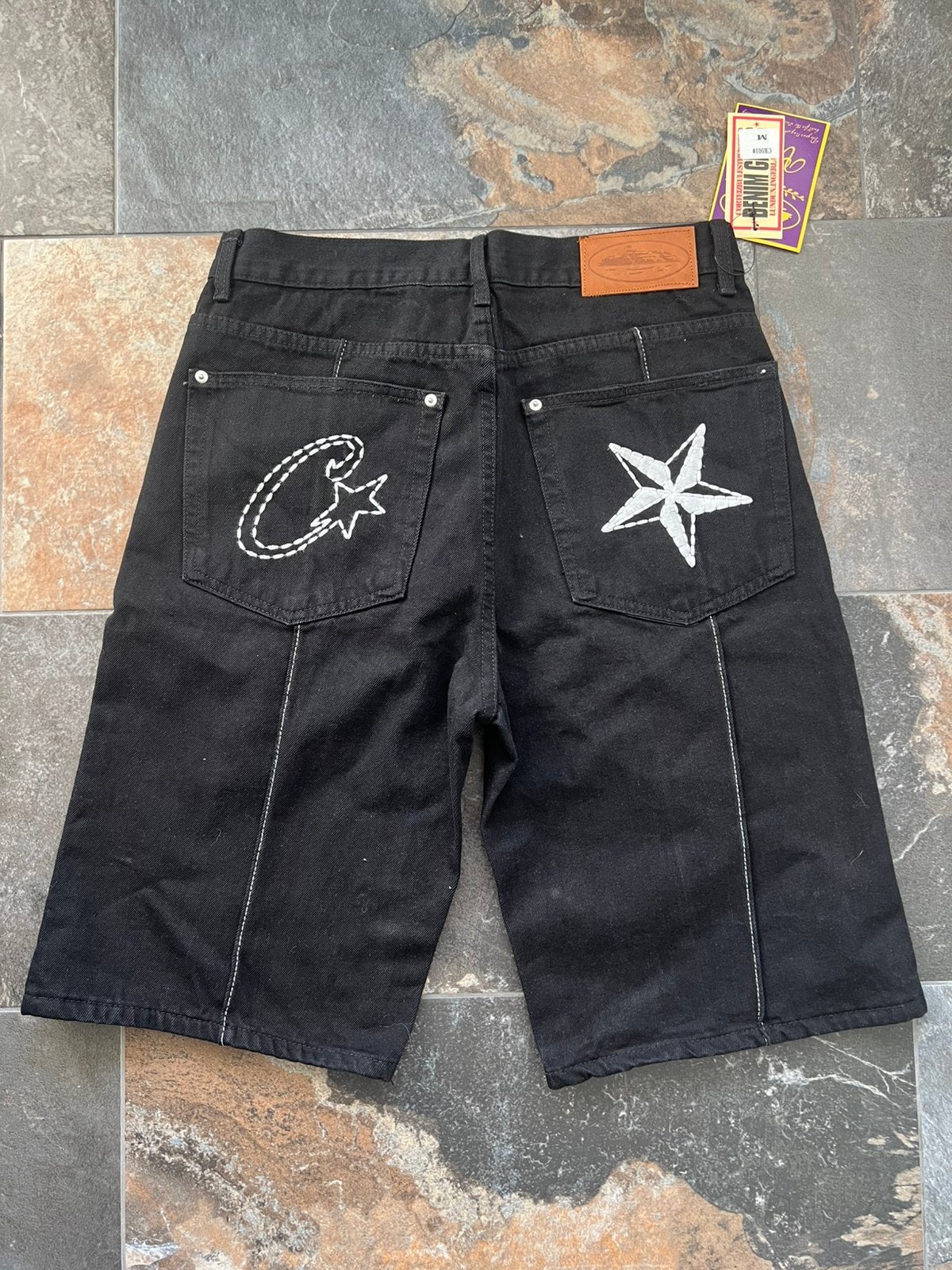 Corteiz Denim Shorts Zwart, Ophalen of Verzenden, Nieuw, Maat 48/50 (M), Zwart