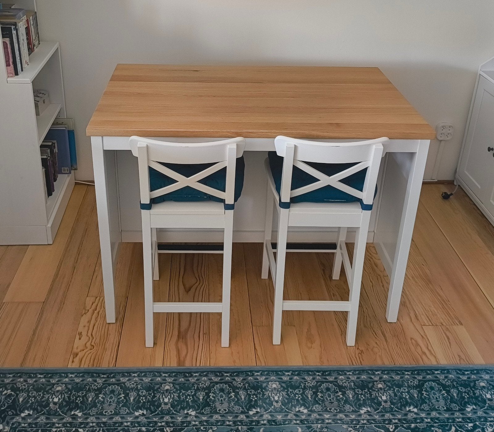 Ikea Tornviken keukeneiland 126x77 cm, Ophalen, IKEA, Wit, Overige typen
