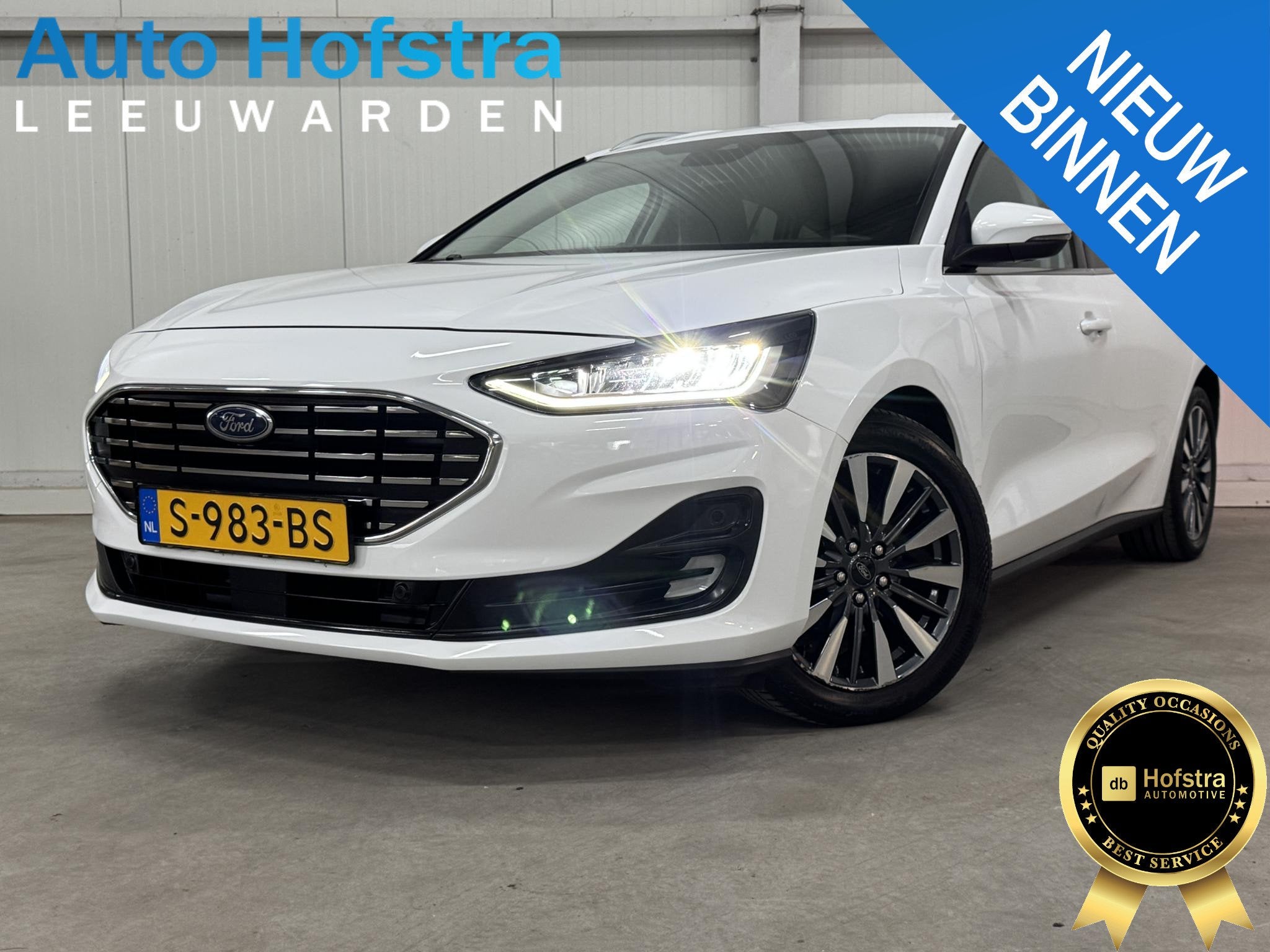 Ford Focus Wagon 1.0 EcoBoost Hybrid Titanium X AUTOMAAT DIG, Auto's, Ford, Gebruikt, Wit, Origineel Nederlands, 155 pk