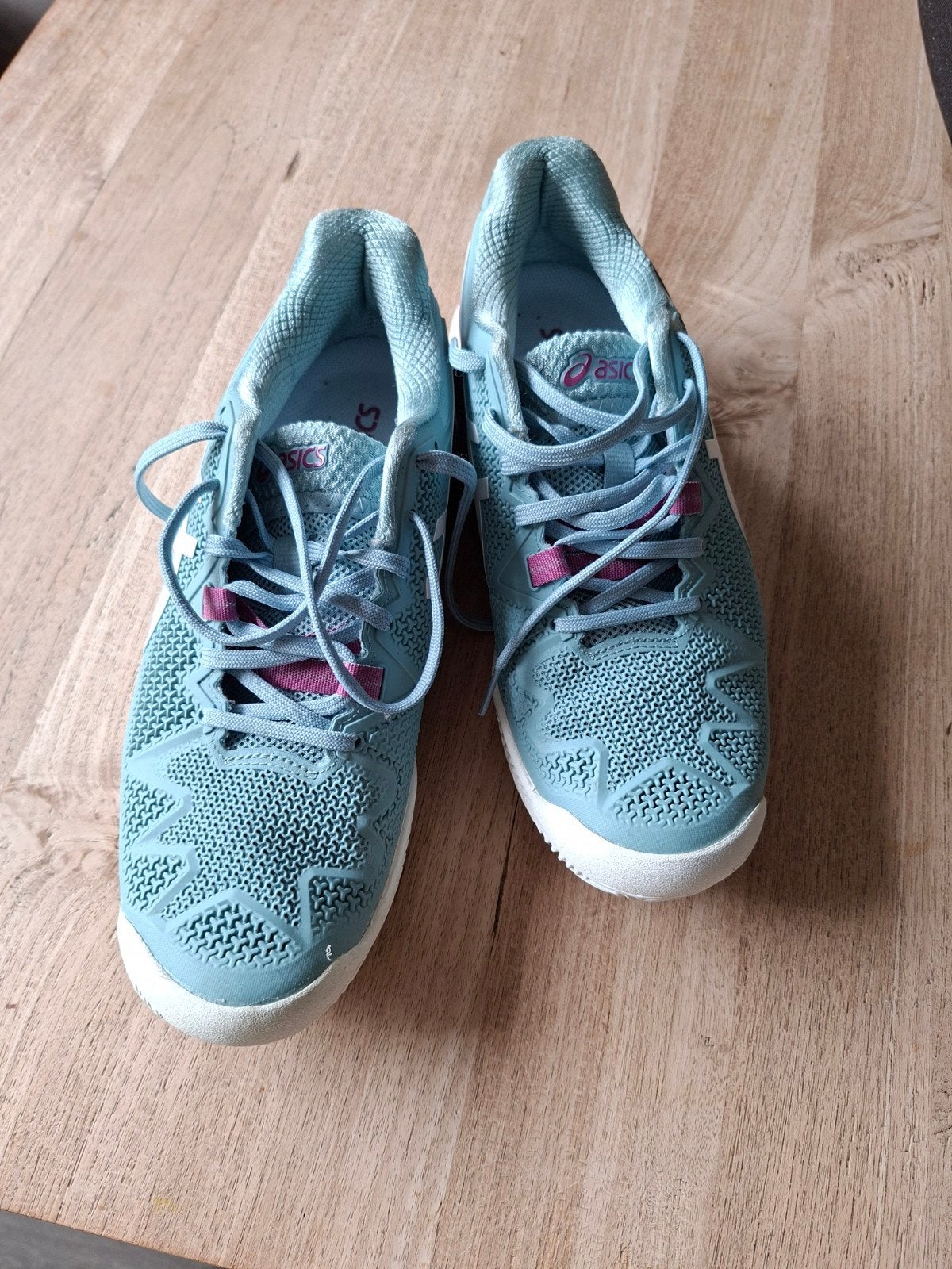 ASICS tennisschoenen Maat 40.5 - Zo goed als nieuw, Blauw, Sportschoenen, Ophalen of Verzenden, Zo goed als nieuw