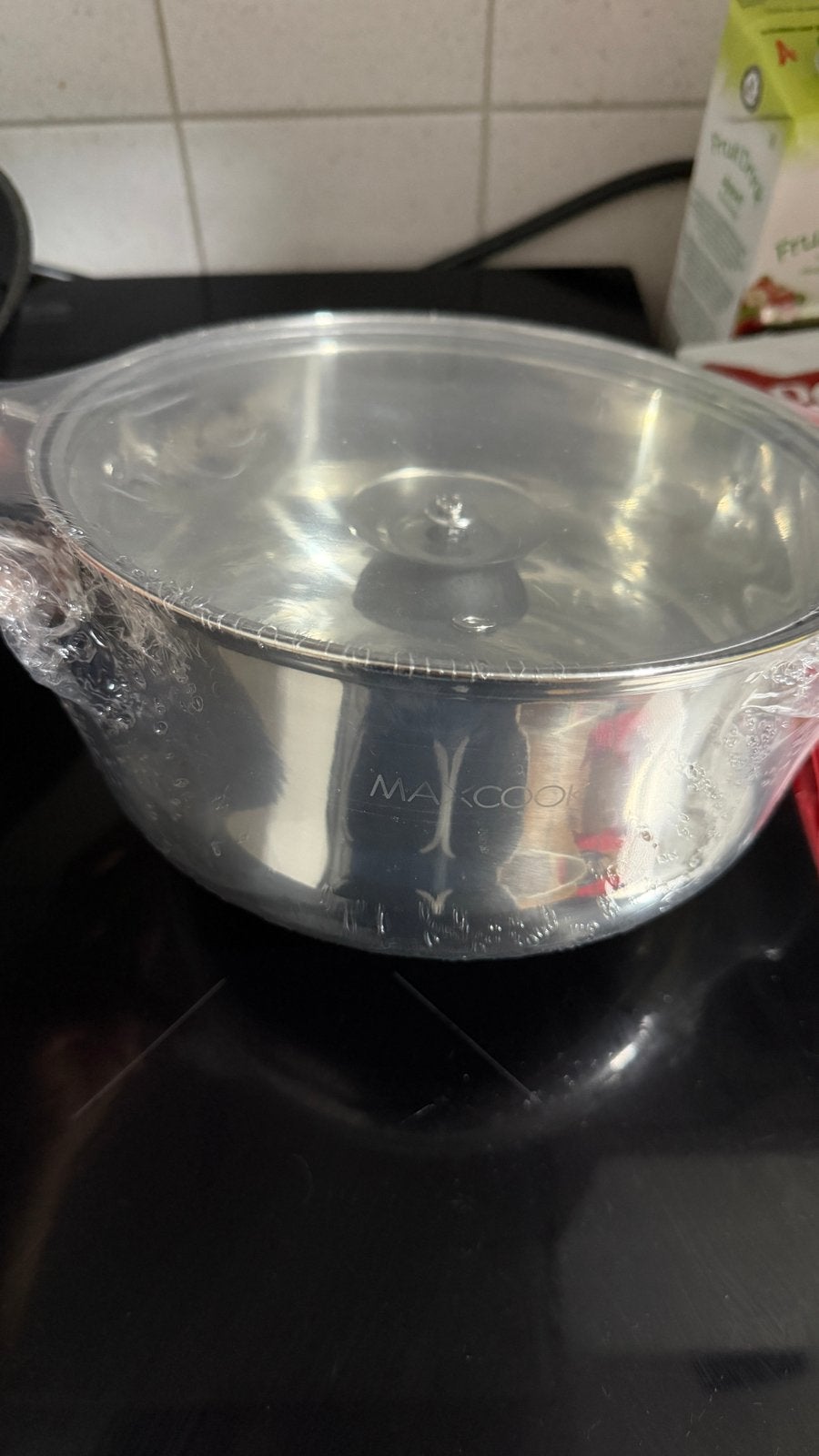 MAXCOOK RVS Kookpan met Deksel - 22cm, Met deksel, Nieuw, Ophalen of Verzenden, Rvs