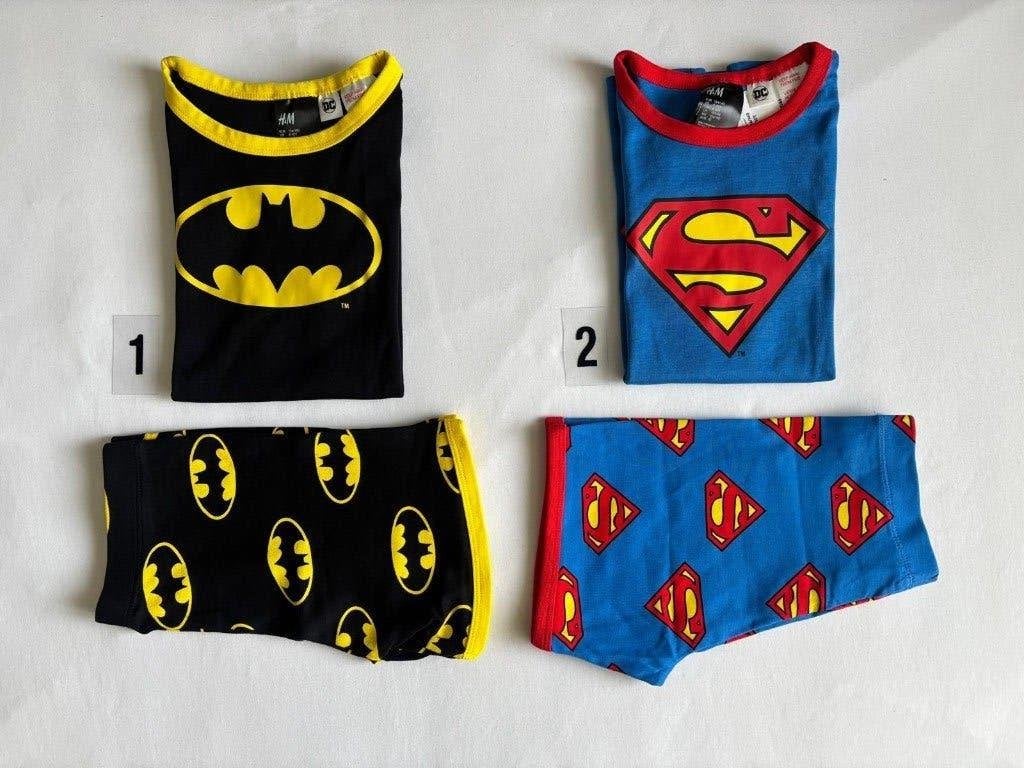 2 stuks:Pyjama’s /shortama’s -Batman & Superman134/140 NIEUW, Nacht- of Onderkleding, H&M, Nieuw, Ophalen of Verzenden