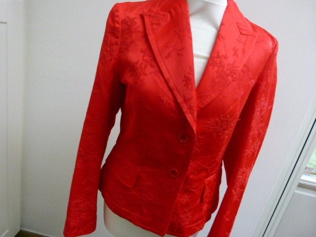 Rood jasje colbert TURNOVER, vintage maat 40 M, Maat 38/40 (M), Ophalen of Verzenden, Zo goed als nieuw, Jasje