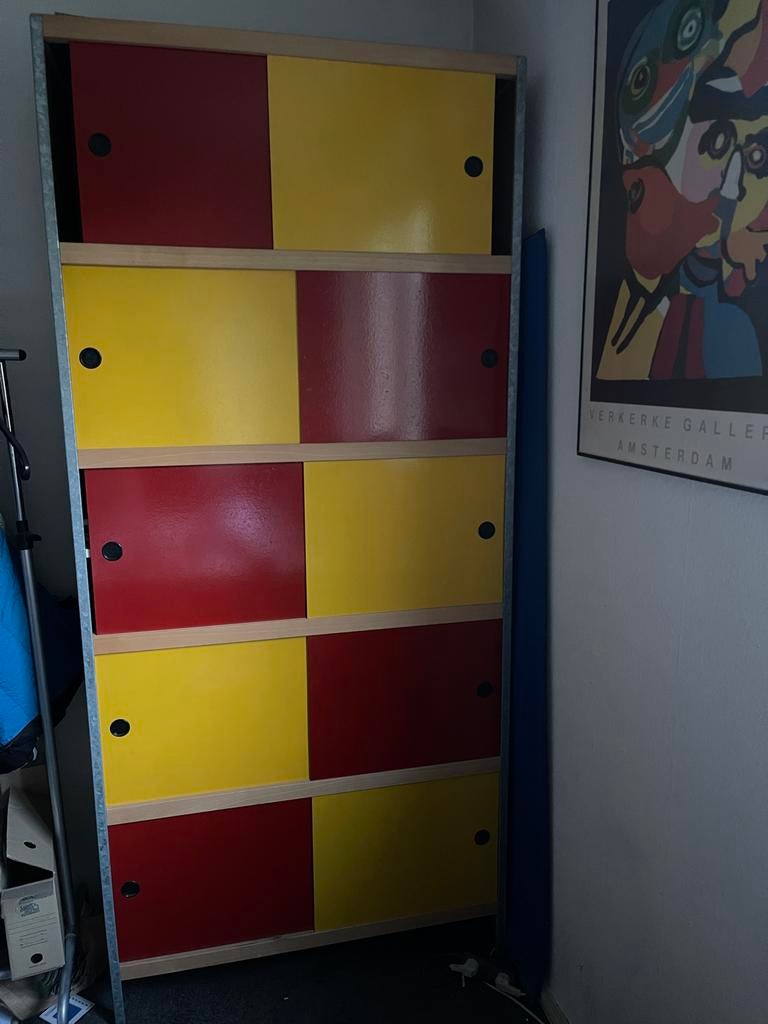 4 Kleurrijke Vintage Kewlox Kasten - Veel Opbergruimte, Huis en Inrichting, Ophalen, Gebruikt