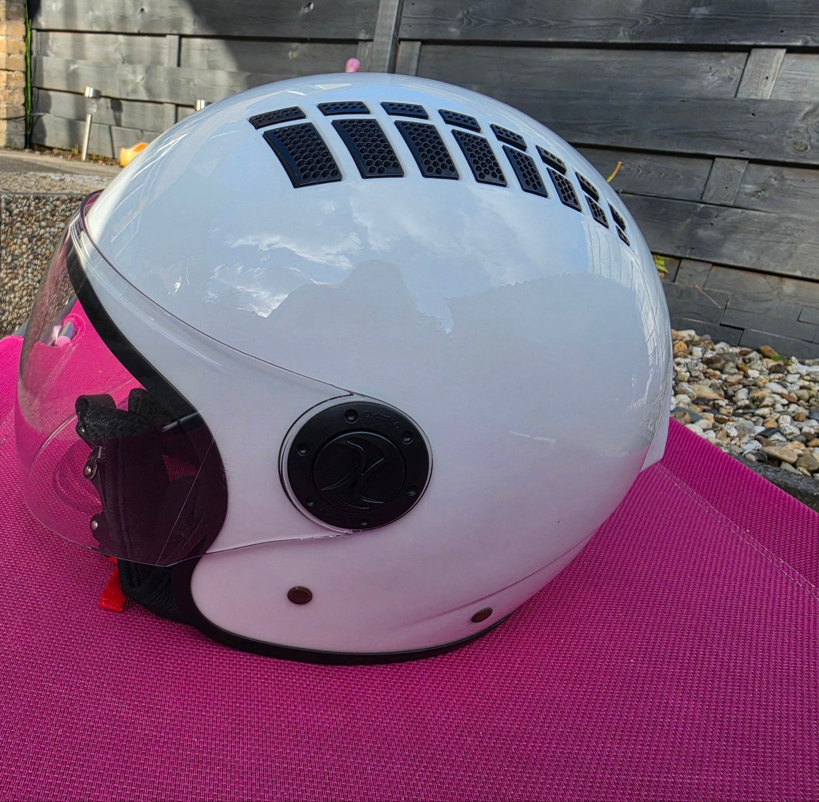 Witte Vinz helm maat M, zo goed als nieuw, Ophalen, Zo goed als nieuw, Medium, Vinz
