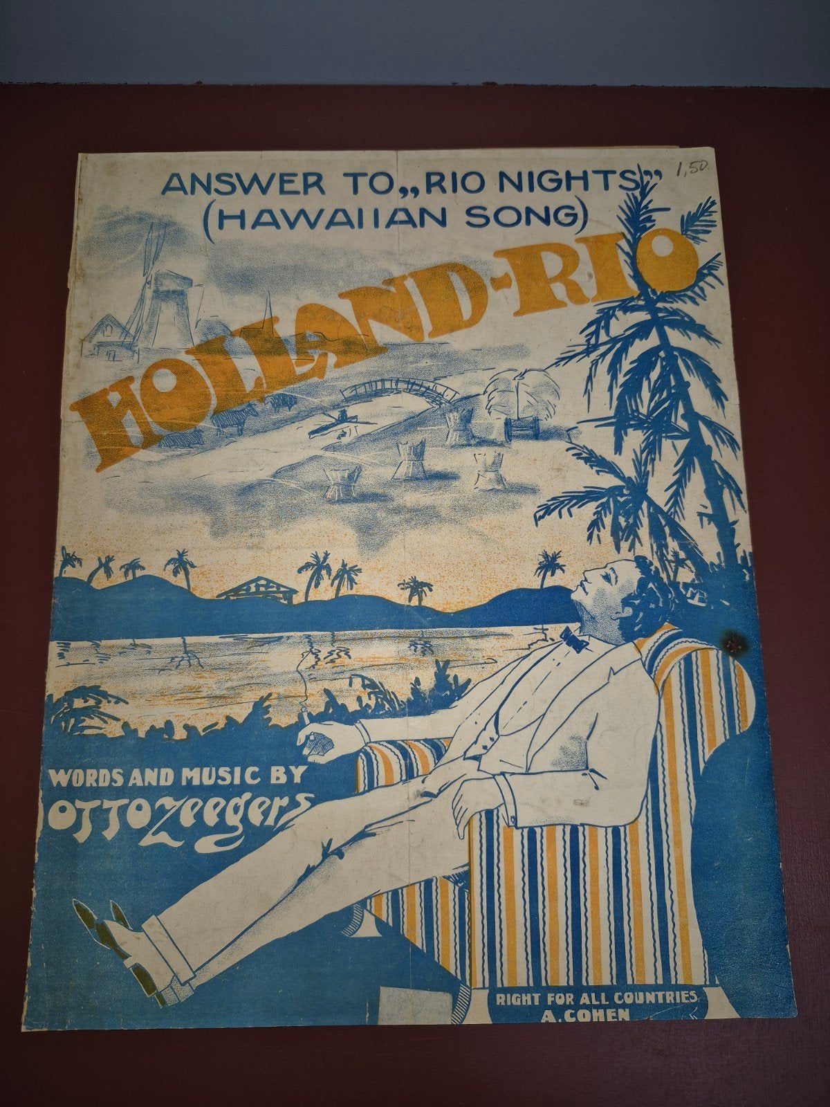 Antwoord op "Rio Nights" (Hawaiian Song) - Holland-Rio, Ophalen of Verzenden