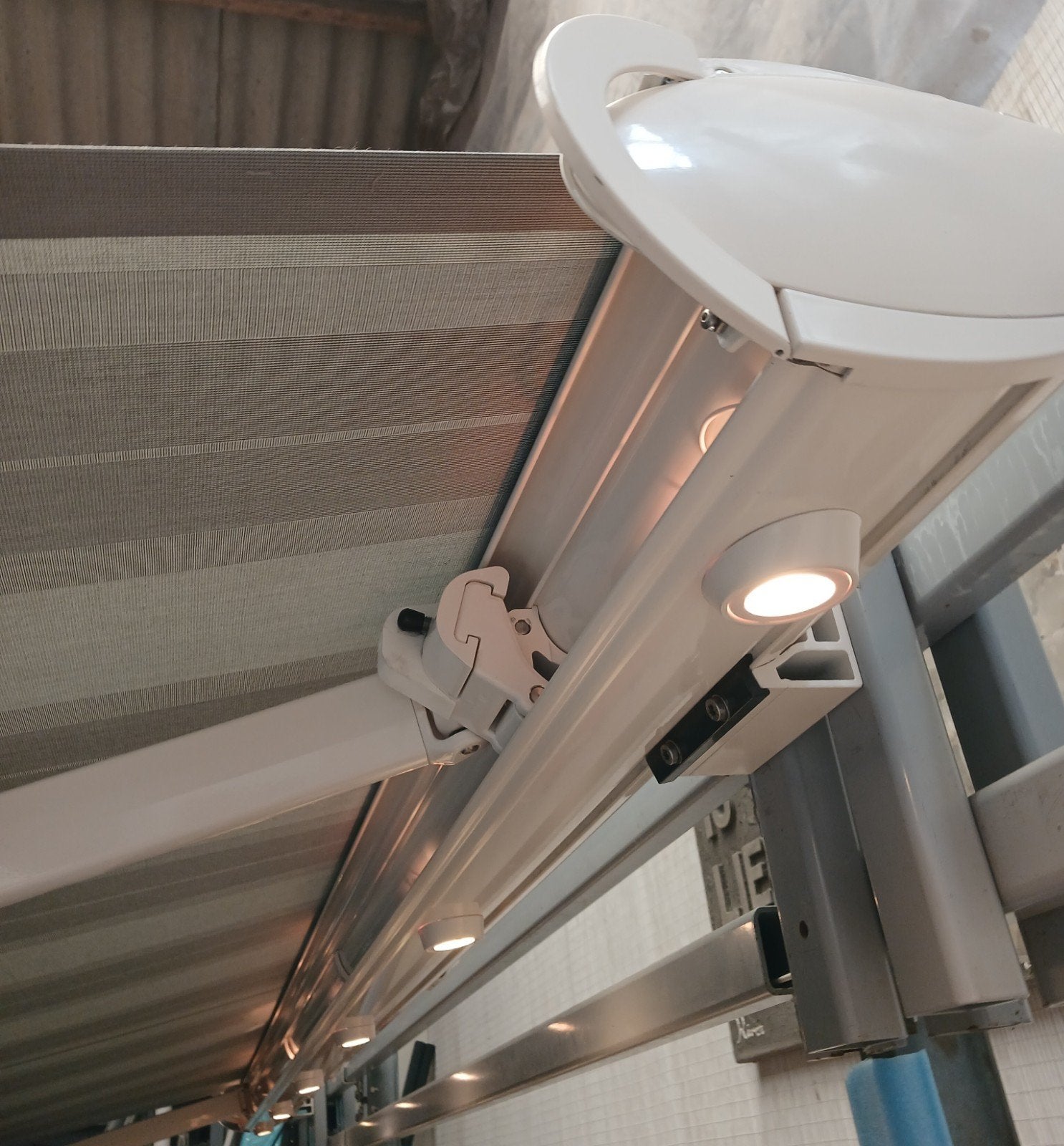 zonnescherm weinor opal design met verlichting 400 x 310., Ophalen, Grijs, Minder dan 100 cm