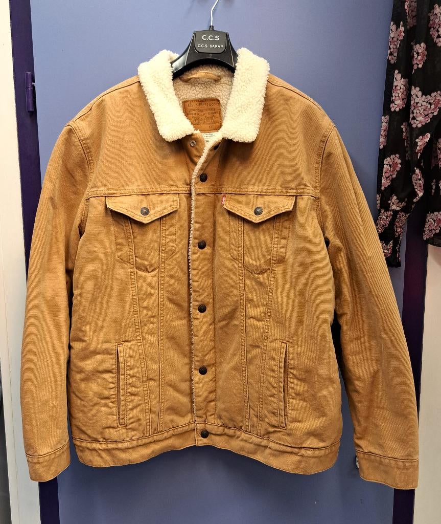 Levi’s Sherpa Jacket Camel + Teddy gevoerd Maat 3XL 50672, Kleding | Heren, Jassen | Winter, Bruin, ., Overige maten, Ophalen of Verzenden