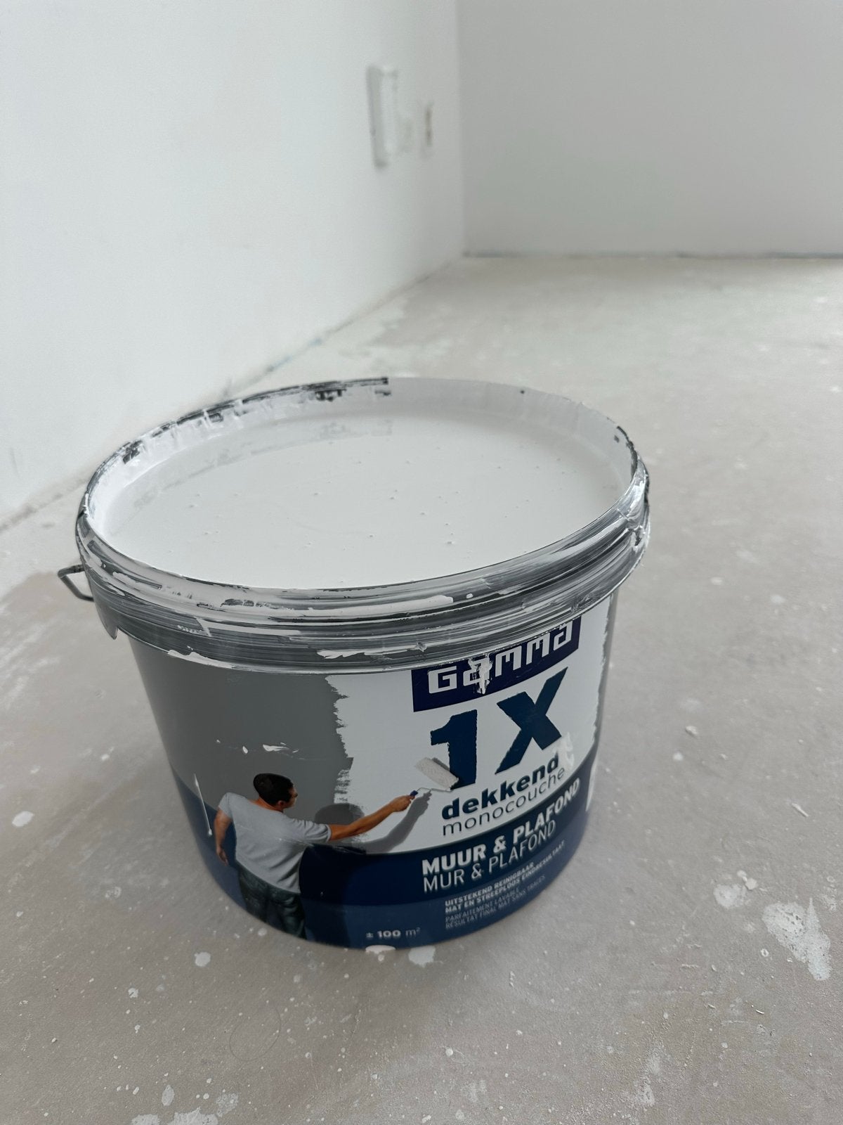 GAMMA 1X dekkend monocouche muur- en plafondverf, Ophalen of Verzenden, Zo goed als nieuw, Overige typen