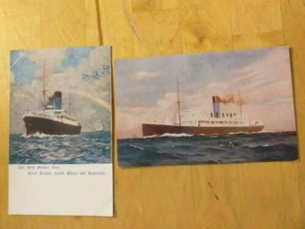 Oude Schepen Ansichtkaarten - The Blue Funnel Line, Ophalen of Verzenden, Kaart, Foto of Prent