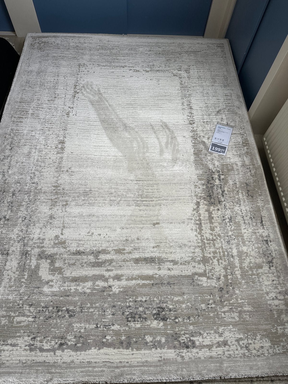 Vloerkleed Lyon Silver 160x230 cm, Ophalen, 150 tot 200 cm, Grijs, Rechthoekig