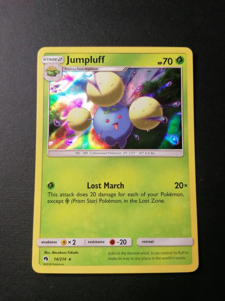 Jumpluff - Holofoil Lost Thunder 14/214 - Pokémon, Ophalen of Verzenden, Zo goed als nieuw, Foil