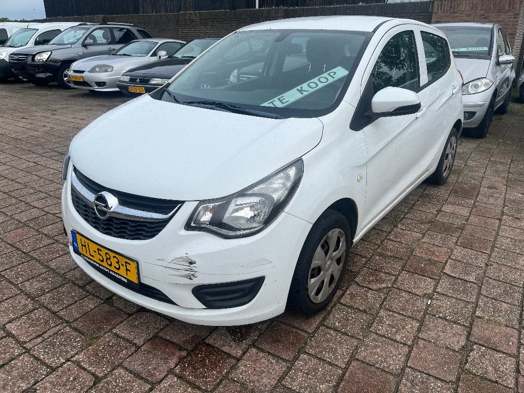 Opel Karl 1.0 Ecoflex 55KW 2015 Wit, Auto's, Voorwielaandrijving, 839 kg, Stof, 74 pk