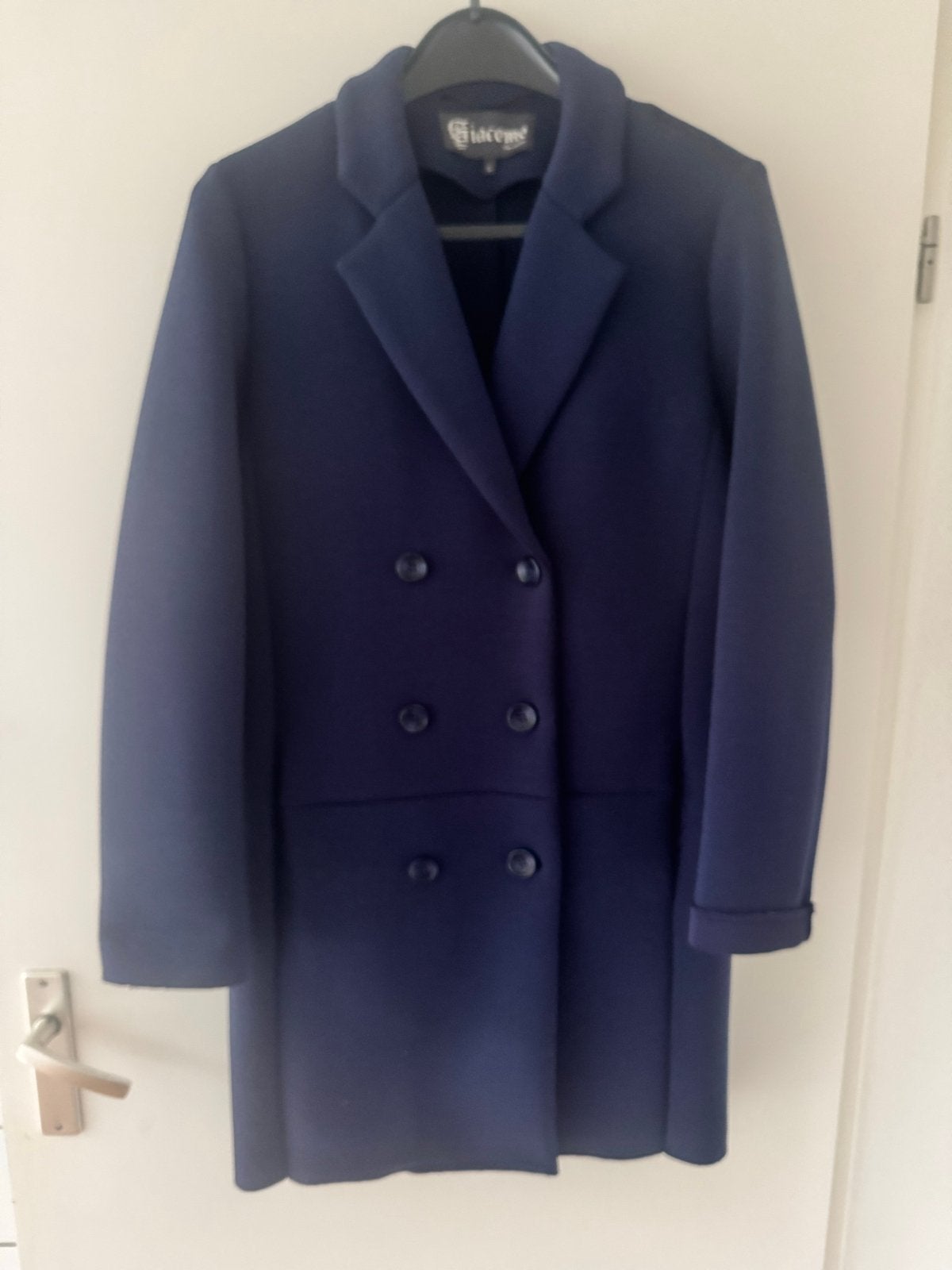 Giacomo damesjas, donkerblauw, maat L zo goed als nieuw, Ophalen of Verzenden, Zo goed als nieuw, Maat 38/40 (M), Blauw