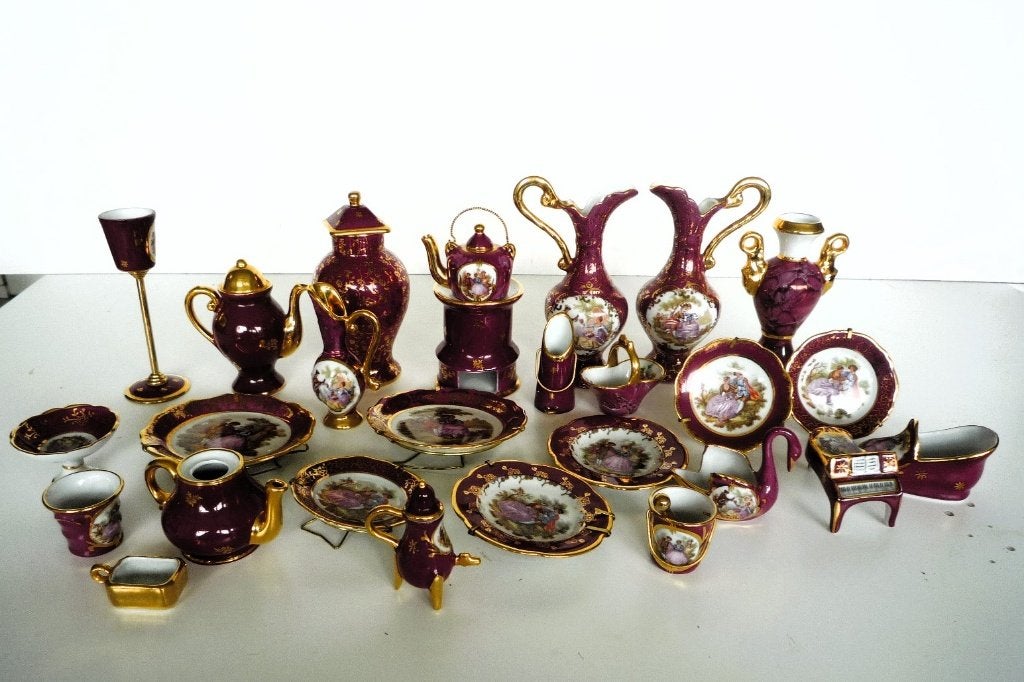 Limoges Miniaturen Porcelaine d'Arte 27 stuks., Ophalen of Verzenden