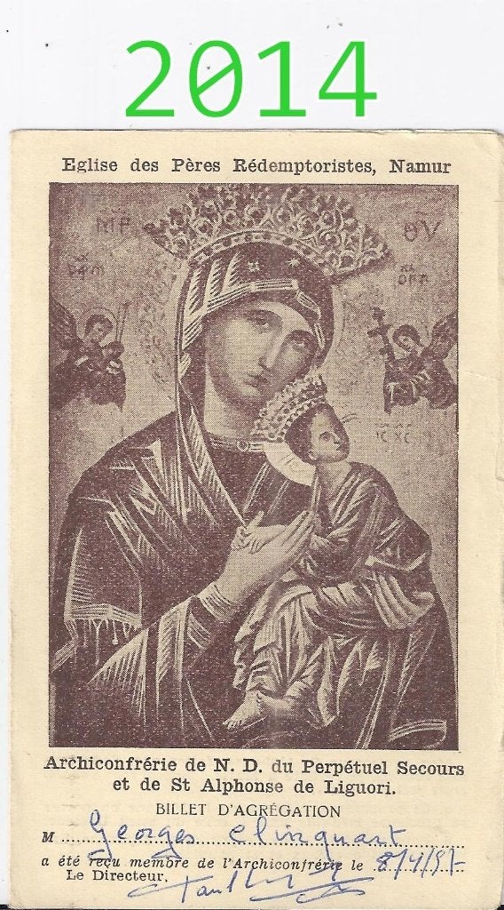 Bp2014 oud prentje maria altijd durende bijstand, Ophalen of Verzenden, Zo goed als nieuw, Kaart of Prent