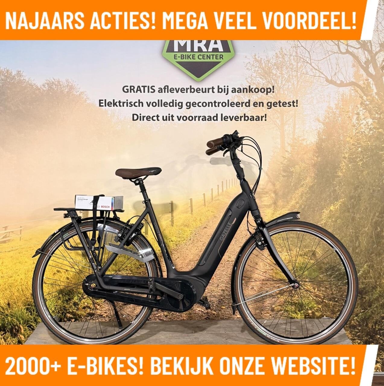 Gazelle Grenoble Elektrische fiets met BOSCH midden motor!, Fietsen en Brommers, 55 tot 59 cm, Zo goed als nieuw, 50 km per accu of meer