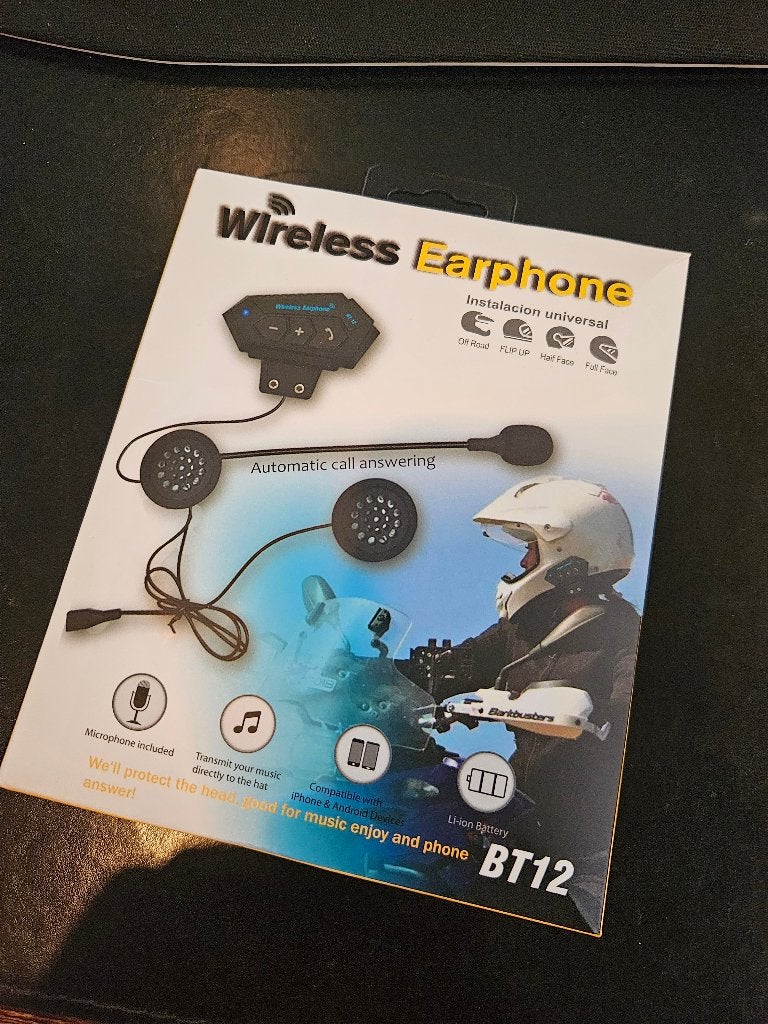 Wireless Earphone BT12 - Helm accessoire, Motoren, Kinderen, Nieuw met kaartje, Overige merken, Overige typen