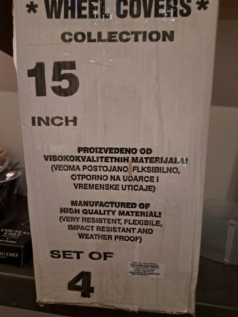 Fiat wieldoppen 15 inch - Set van 4, Auto diversen, Wieldoppen, Ophalen of Verzenden, Nieuw