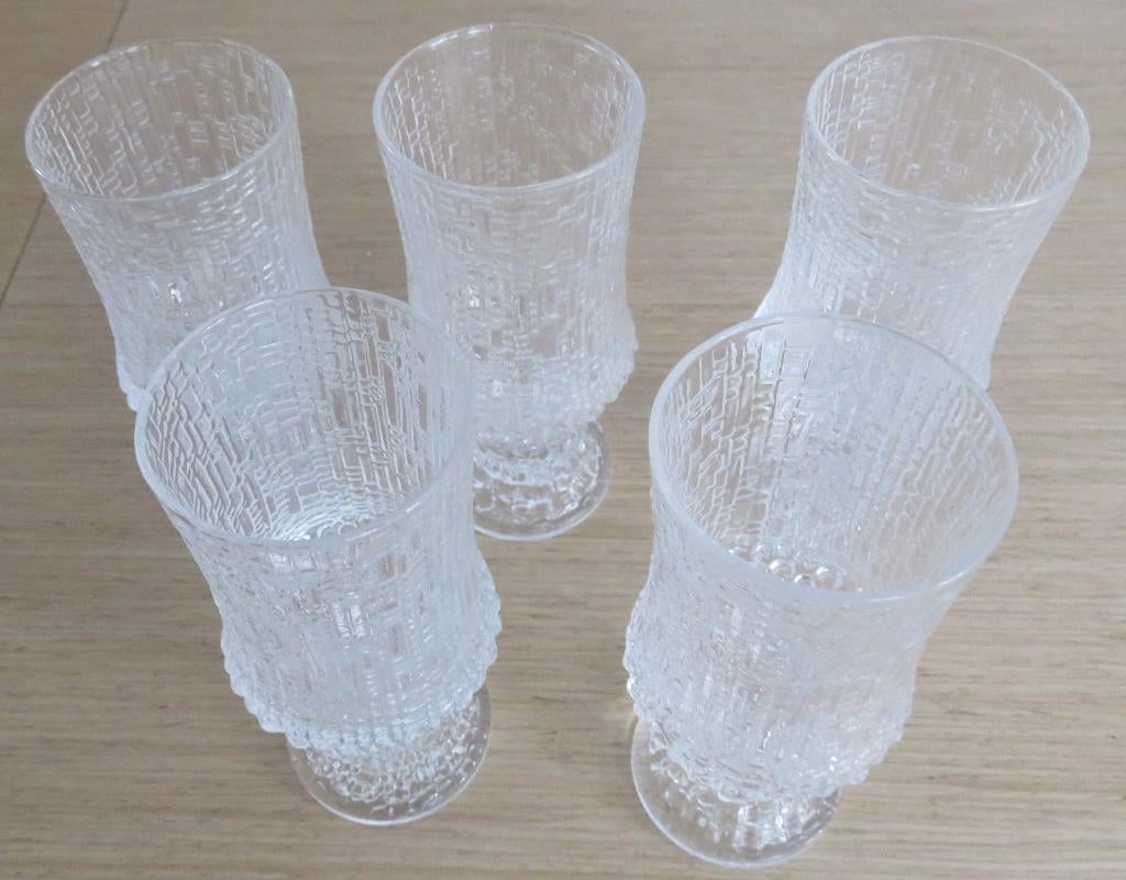 IITTALA THULA  5 wijnglazen, Antiek en Kunst, Antiek | Glas en Kristal, Ophalen of Verzenden