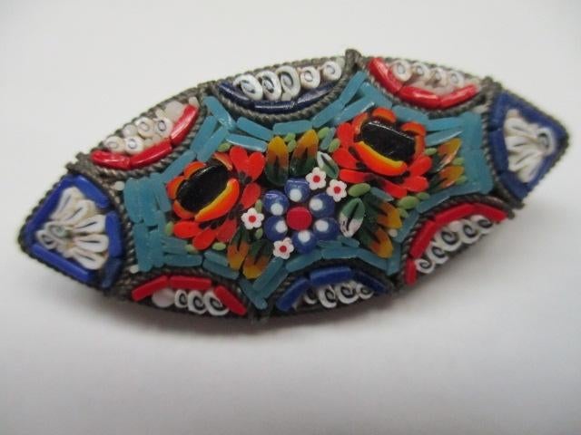 Italiaanse Millefiori micromozaïsche broche, Antiek en Kunst, Ophalen of Verzenden